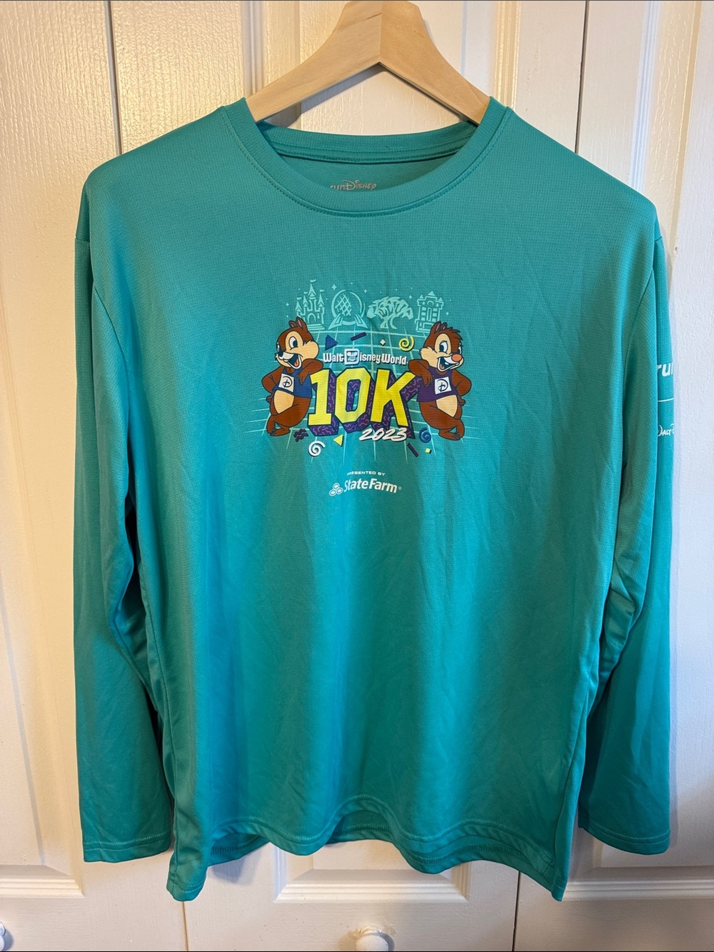 Disney Teal Chip 'n' Dale 10K 2023 Long Sleeve Shirt